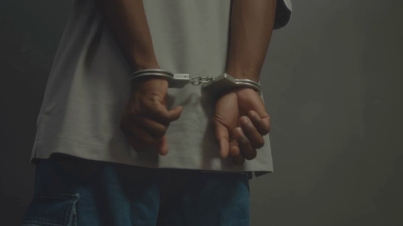 A man in handcuffs